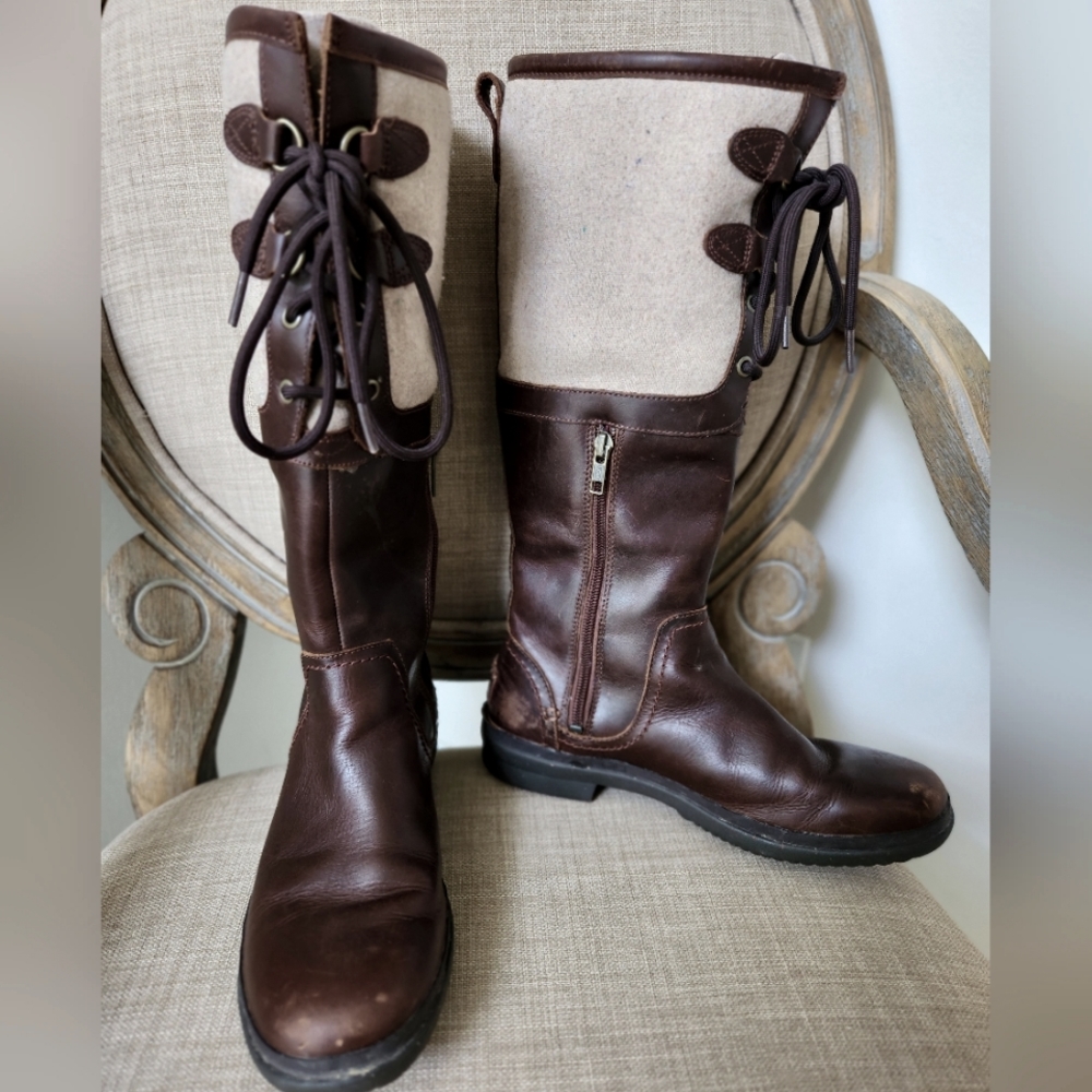 UGG Elsa waterproof leather/wool boots size 7.5